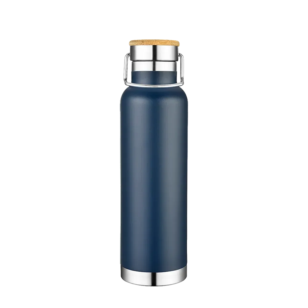 Slate 22oz Vacuum Bottle W/ Bamboo Top