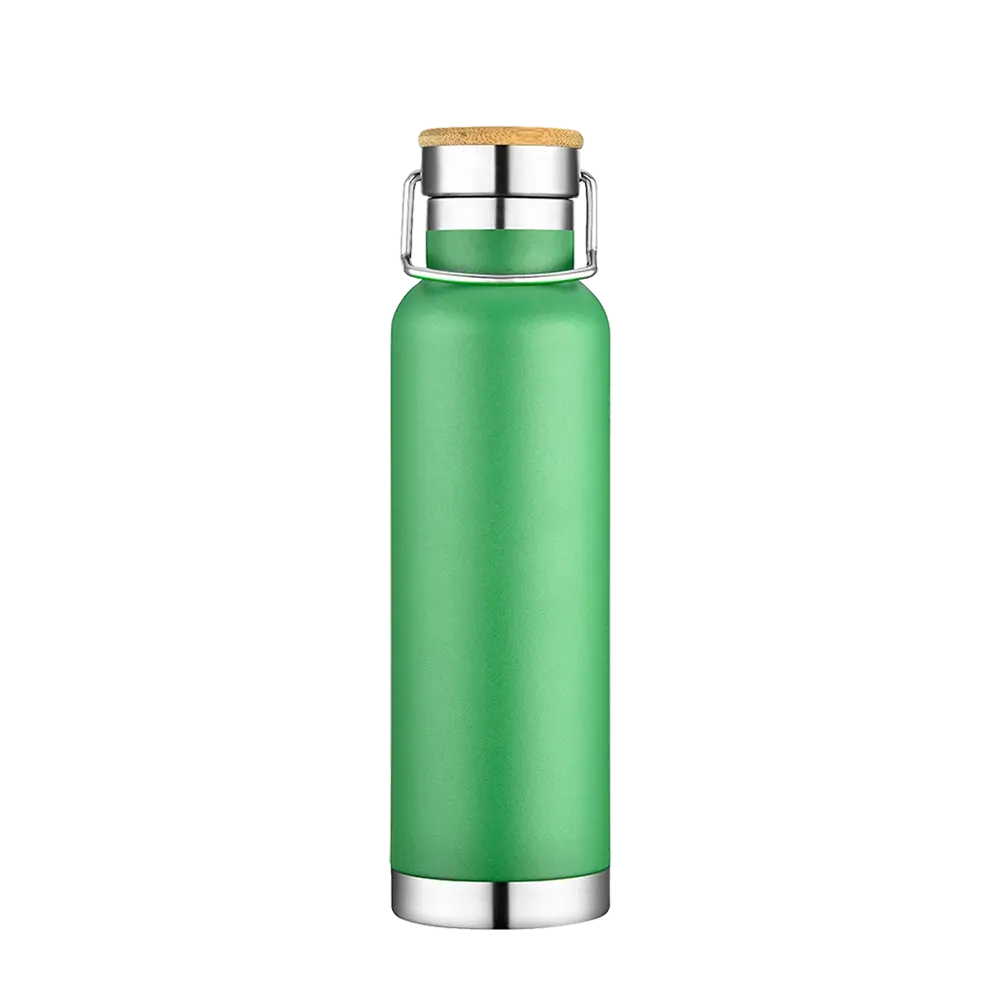 Slate 22oz Vacuum Bottle W/ Bamboo Top