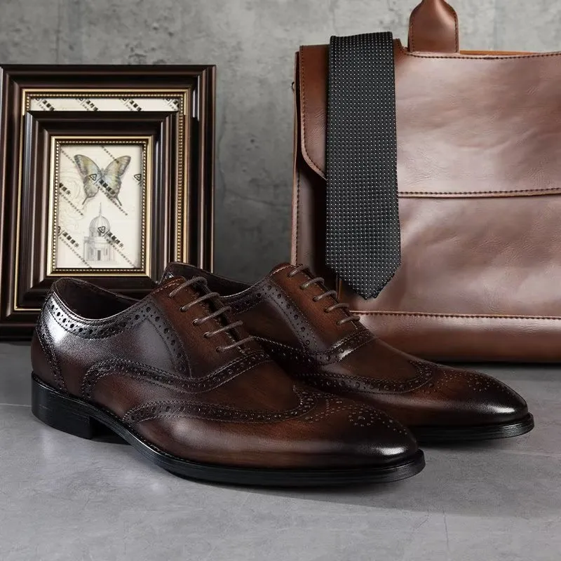 SophisticatedLuxe Leather Lace-Up Brogues