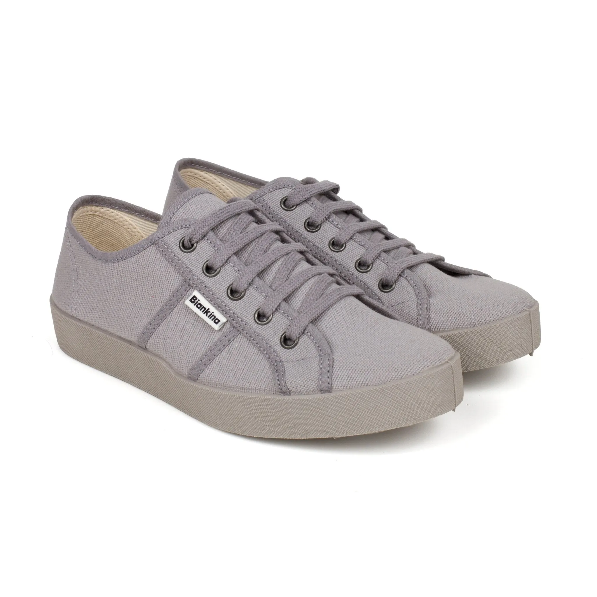 St. Tropez Organic Cotton Canvas Sneakers - Ash Grey