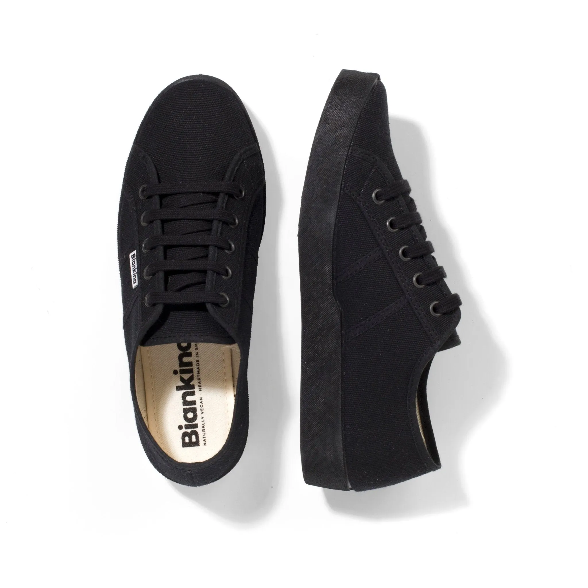 St. Tropez Organic Cotton Canvas Sneakers - Black