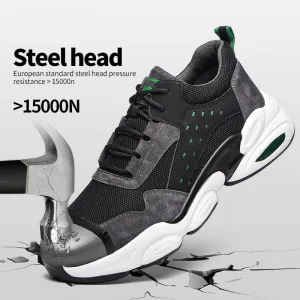 Steel Toe Shoes for Men and Women Lightweight Comfortable Lightweight Work Safety Puncture Shoes Slip Proof Resistant Sneakers Indestructible Construction Utility Work Shoes