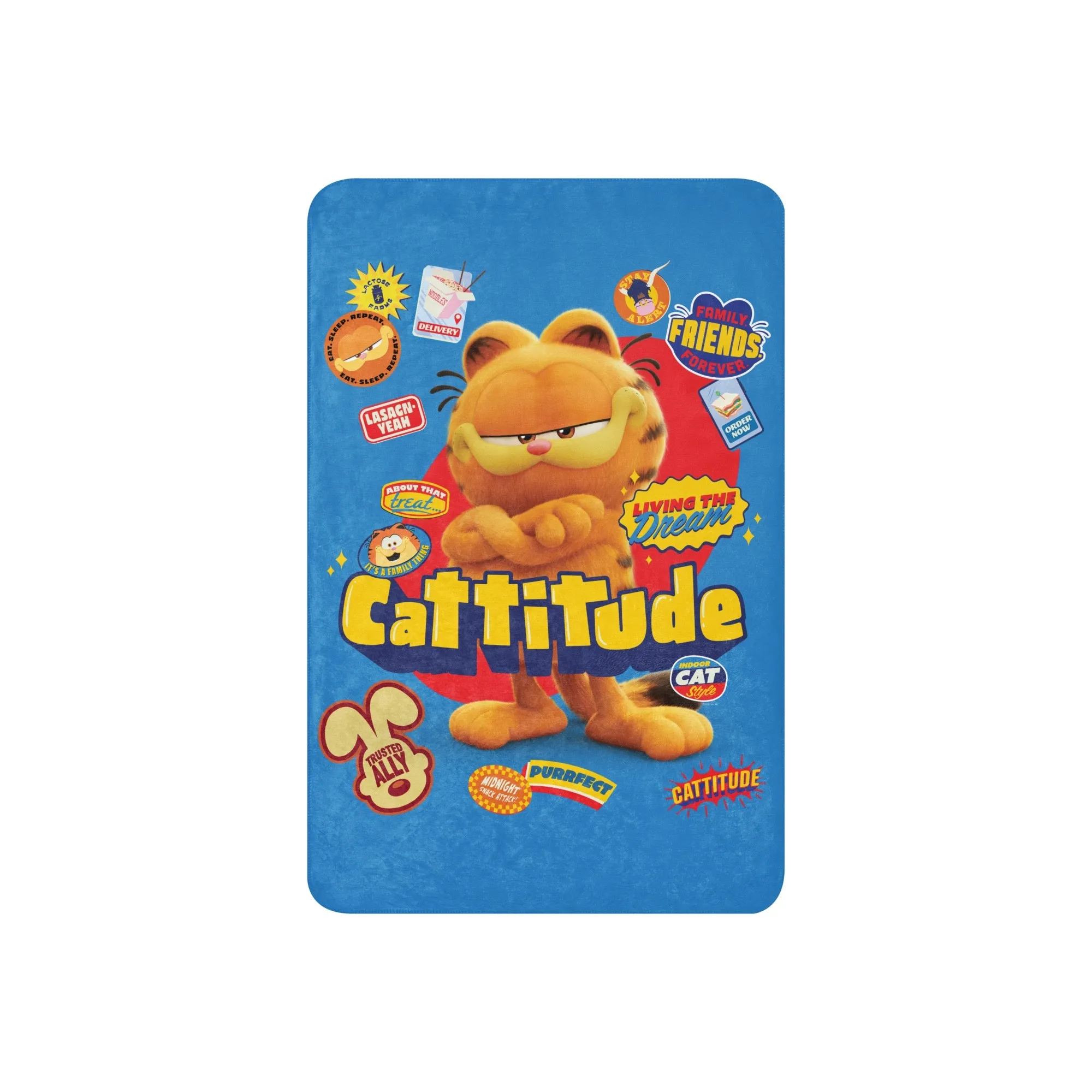 The Garfield Movie Cattitude Sherpa Blanket