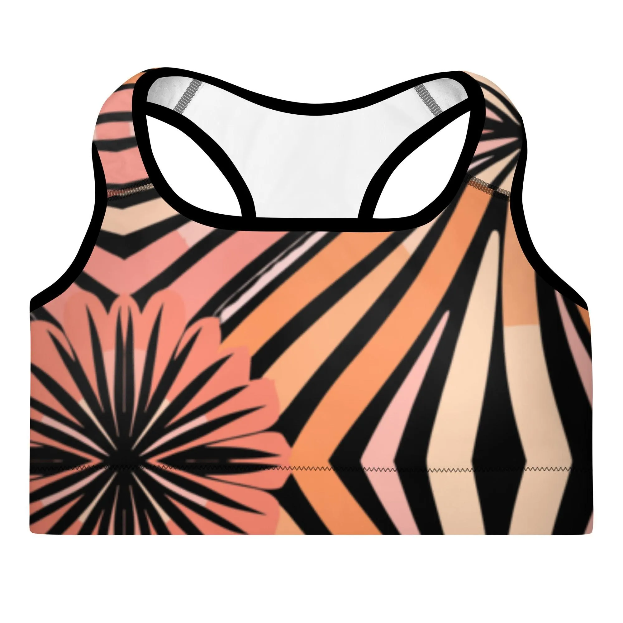 Tie-dye Padded Sports Bra Peachy Tiger Shark