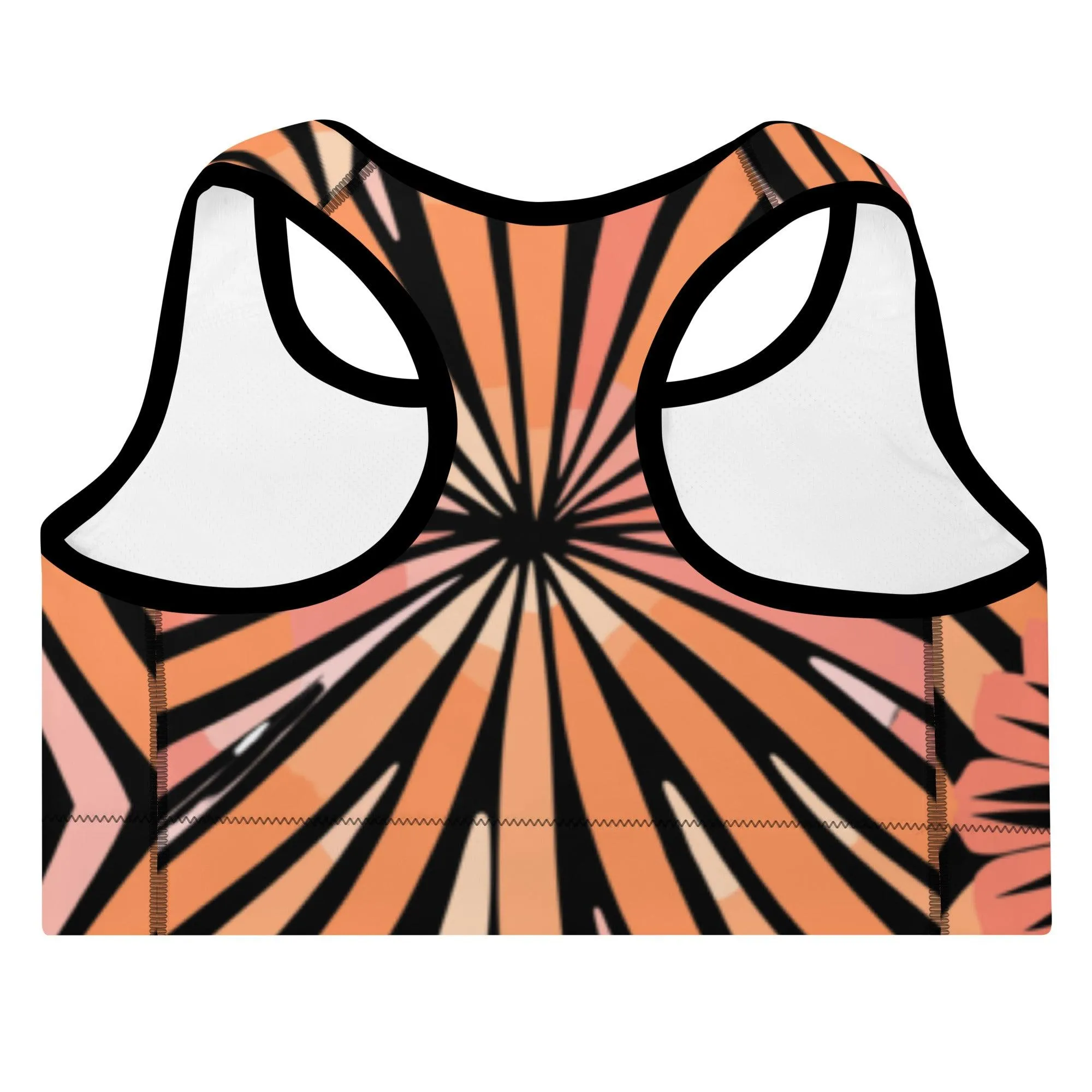 Tie-dye Padded Sports Bra Peachy Tiger Shark