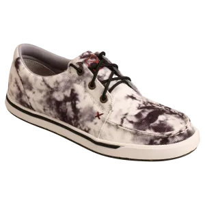 Twisted X Ladies Black And White Tie-Dye Lace Up Kick Shoes WCA0041