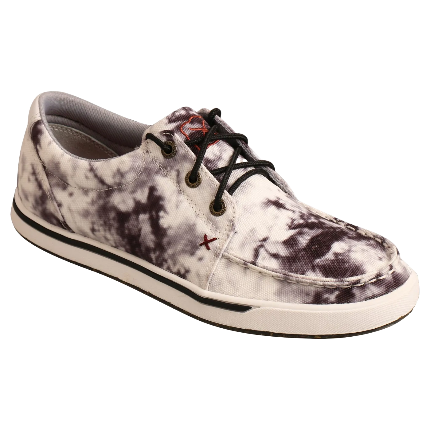 Twisted X Ladies Black And White Tie-Dye Lace Up Kick Shoes WCA0041