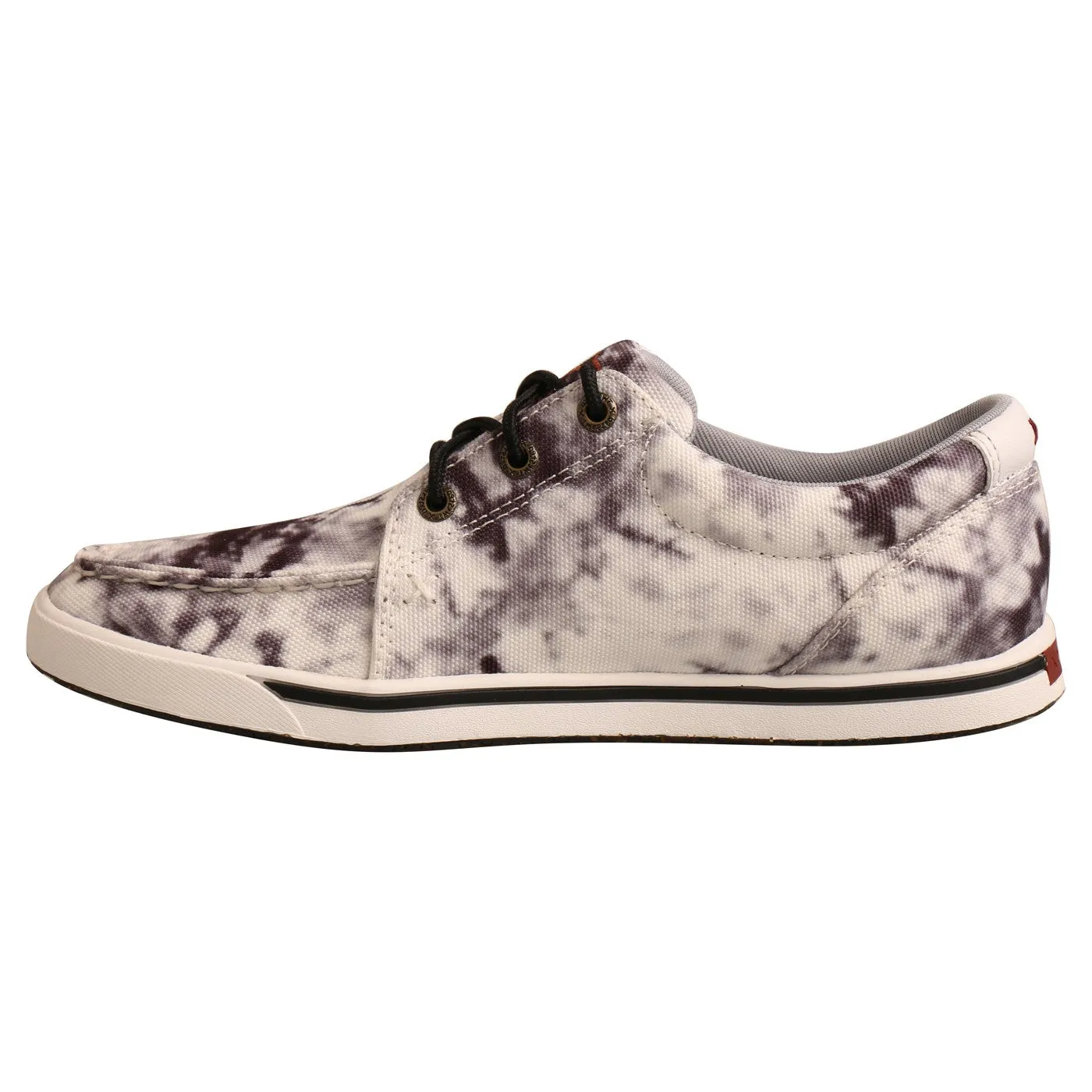 Twisted X Ladies Black And White Tie-Dye Lace Up Kick Shoes WCA0041