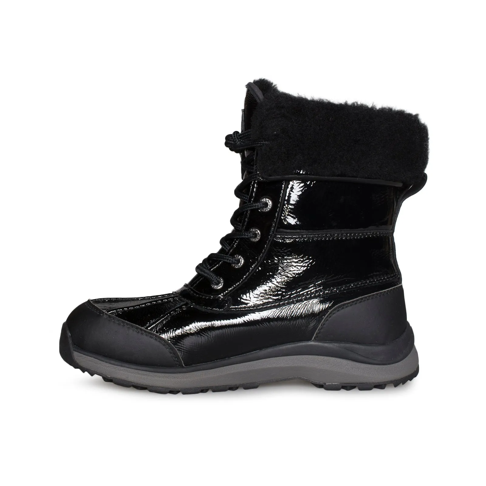 UGG Adirondack III Patent Leather Black Boots - Women's