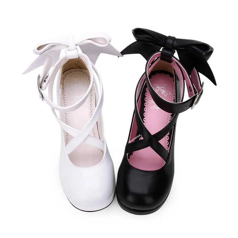 Uniwim Japanese Lolita Bow Shoes SE21260