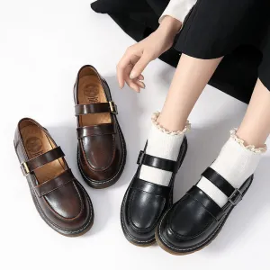 Uniwim Round Toe Buckle Flat Shoes SE21782