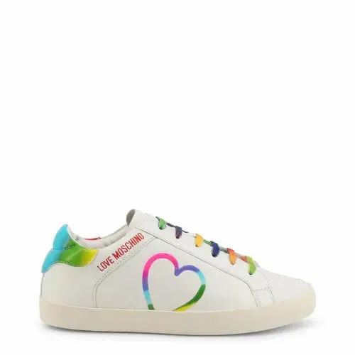 Vibrant Heartfelt Rainbow Sneakers