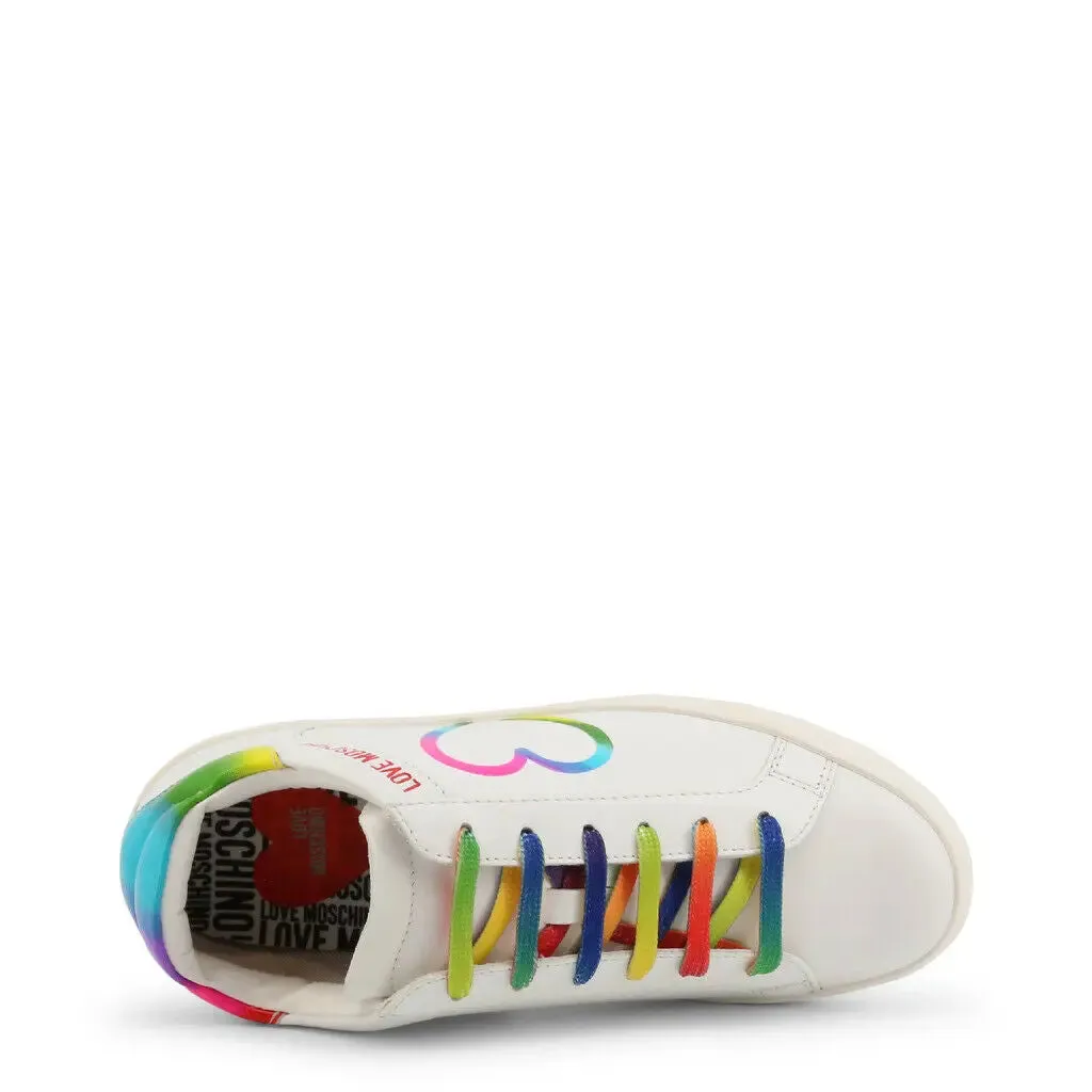 Vibrant Heartfelt Rainbow Sneakers