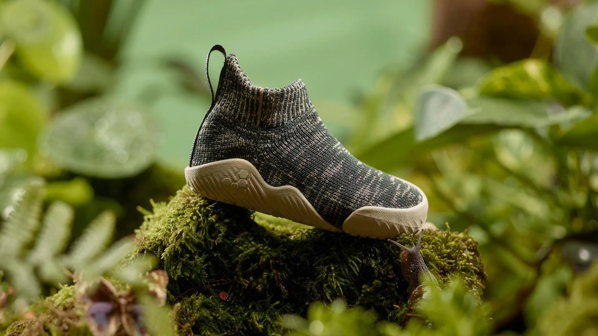 Vivobarefoot Pluma Knit Preschool in Woodland Grey