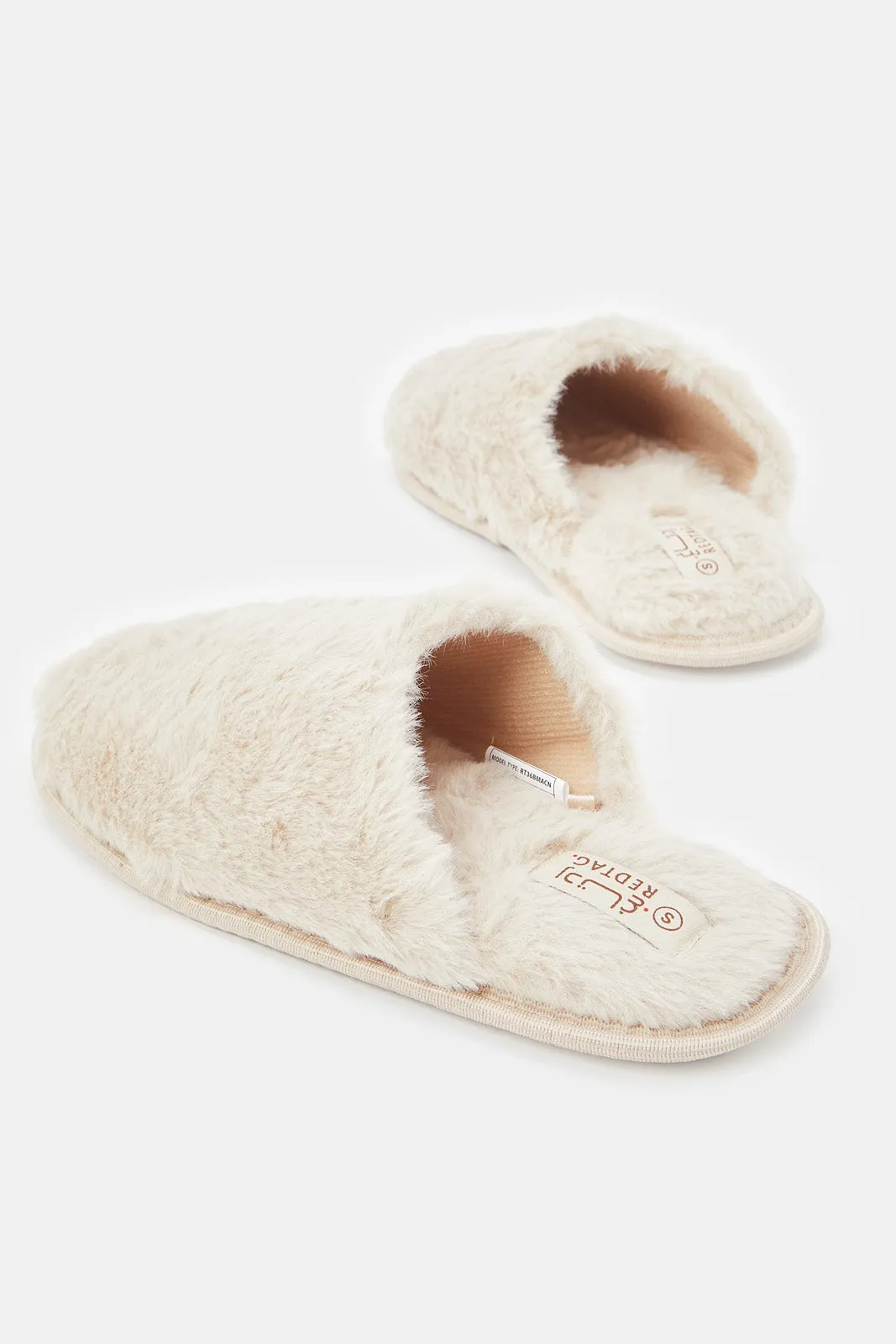 Women Beige Closed Toe Slippers