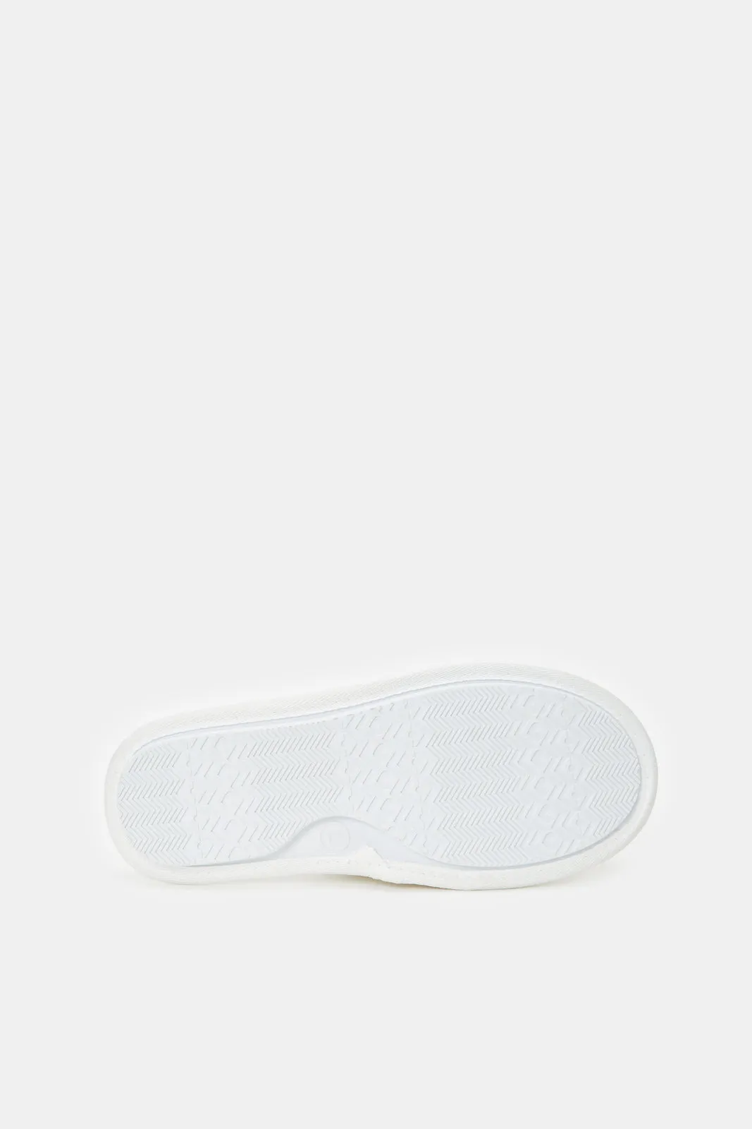 Women White Heart Anglaise Slipper