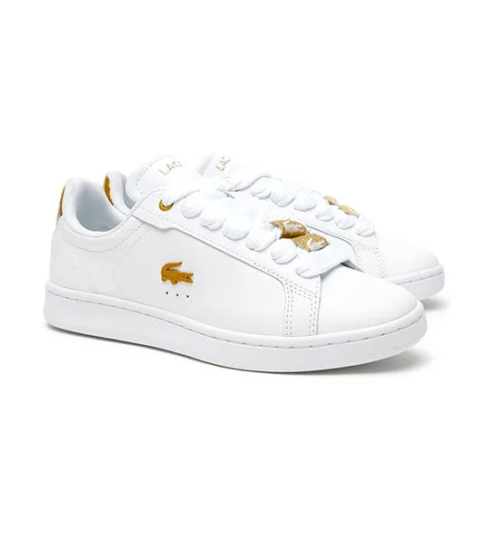 Women's Carnaby Pro Leather Metallic Detailing Sneakers White/Gold