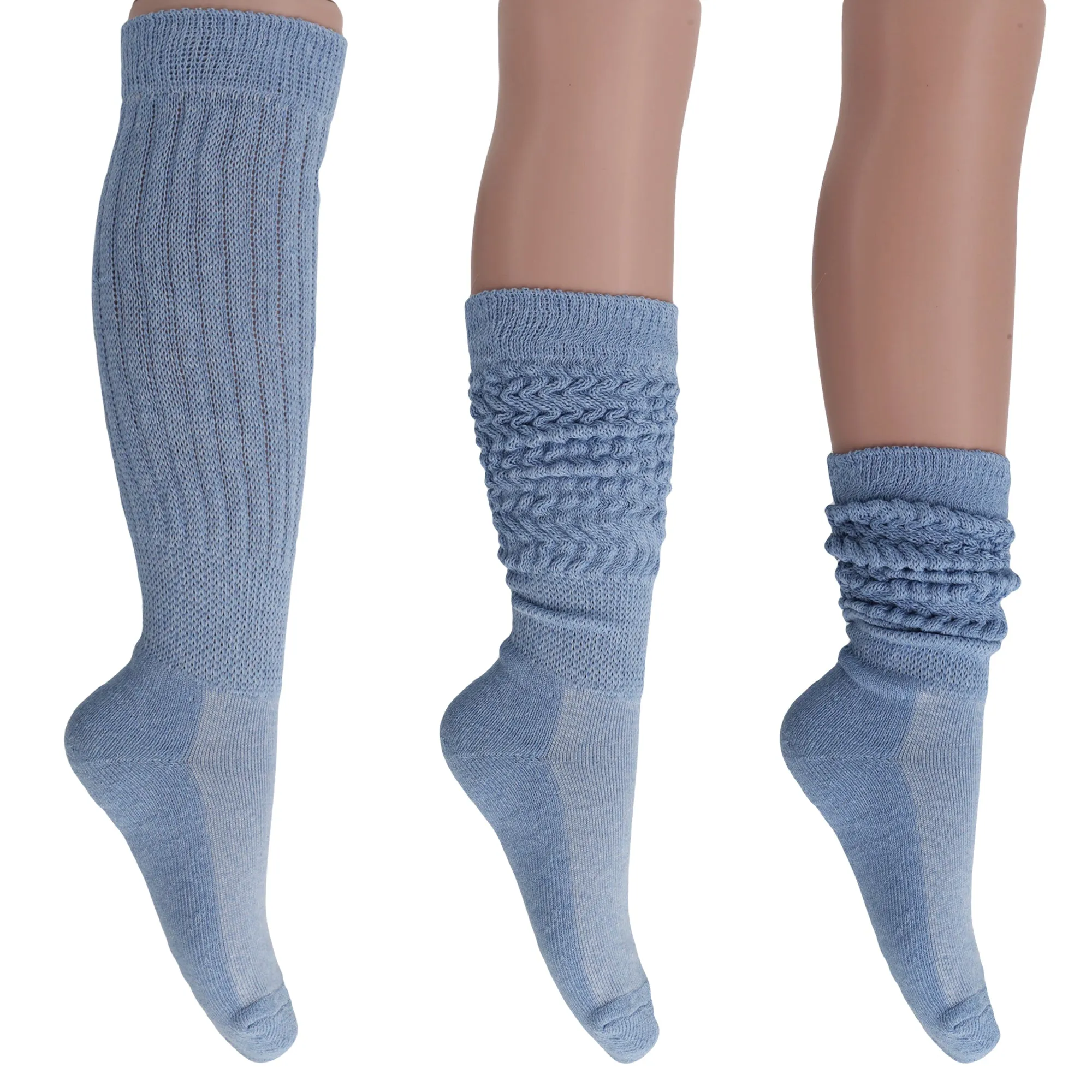 Women's Extra Long Heavy Slouch Cotton Socks 1 Pair