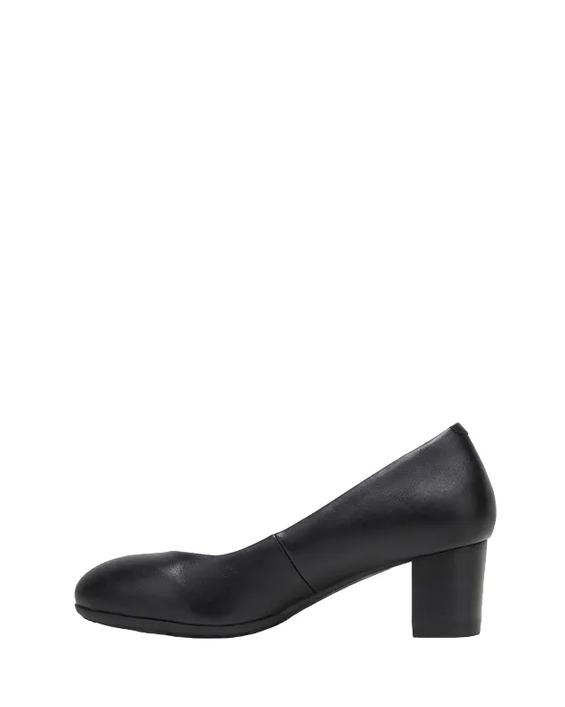 Womens Hush Puppies The Block Heel Black Work Heel Shoes