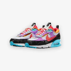 Women's Nike Air Max 90 Futura White Bright Crimson FD0821-100