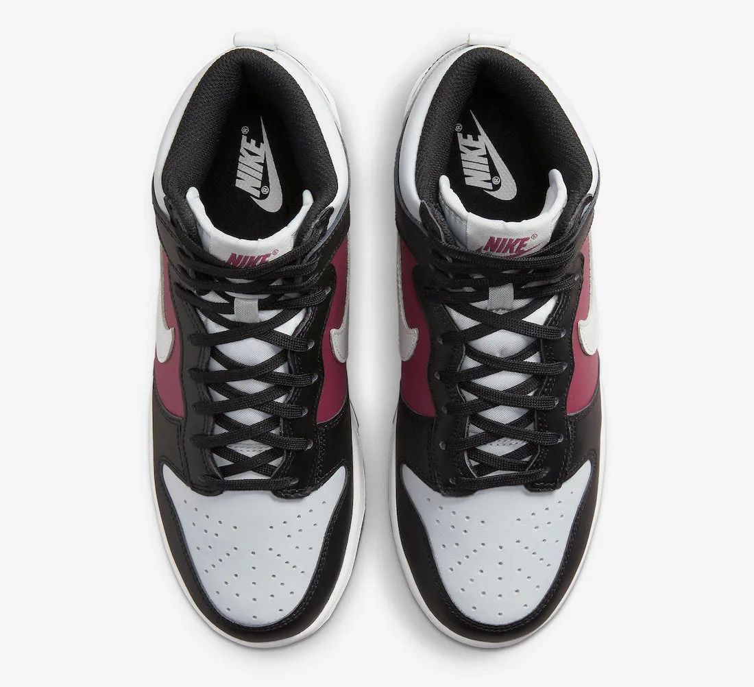 WOMEN'S NIKE DUNK HIGH BLACK/SUMMIT WHITE-ROSEWOOD DD1869-005