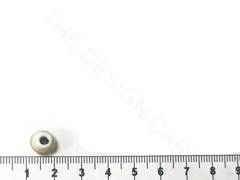 Yellow White Circular Ceramic Beads